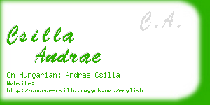 csilla andrae business card